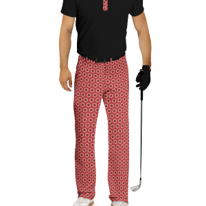 Menshwe Shweshwe Golf Attire Red