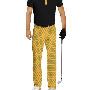 Menshwe Shweshwe Golf Attire Yellow