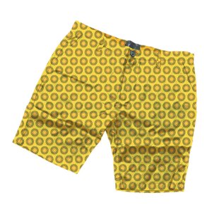 Menshwe Shweshwe Shorts Yellow