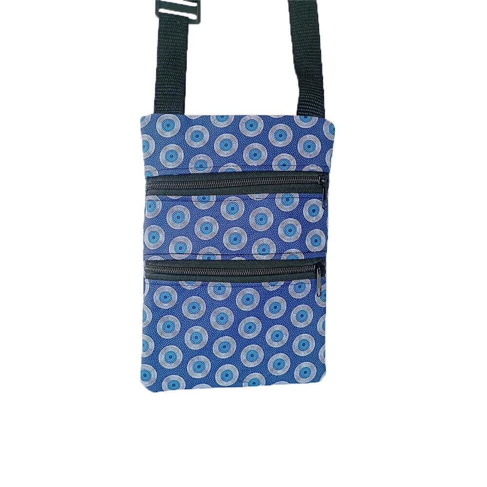 Shweshwe Bags | Blue and Black 01 | Menshwe.co.za