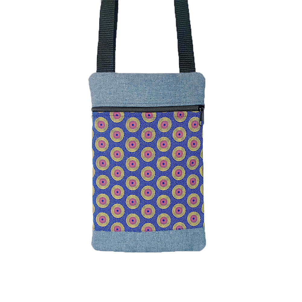Shweshwe Bags | Blue, Yellow and Pink 03 | Menshwe.co.za