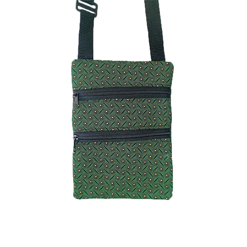 Shweshwe Bags | Green and Yellow 01 | Menshwe.co.za